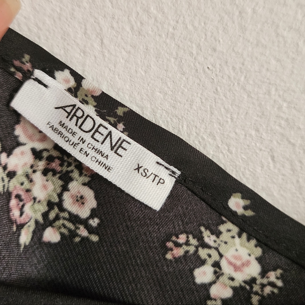 Black Satin Floral Maxi Dress - Picture 6 of 6